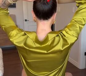 this sleek hairstyle takes only a few minutes