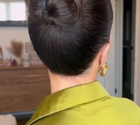 this sleek hairstyle takes only a few minutes