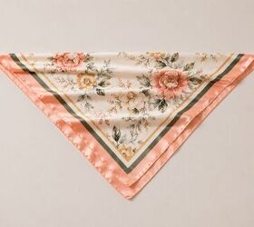 Fold a square scarf into a triangle, then tie it like this for a no-sew handbag