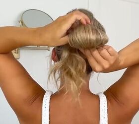 The updo that keeps long hair off your neck on the last warm days
