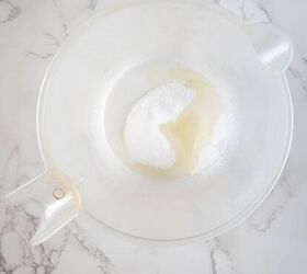 She melts soap for 30 seconds, then stirs in something from the pantry