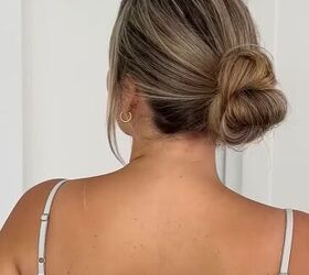 This low bun looks complicated but takes under 2 minutes