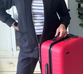 17 days in Italy with one carry-on, and her plane outfit is doing double duty