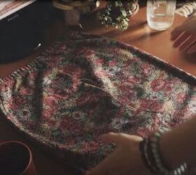 She laid a thrifted skirt on her desk to give it the most enchanting upgrade