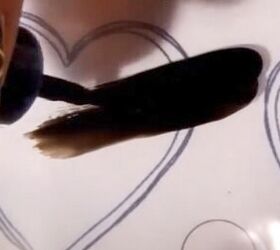 Paint black nail polish on a Ziploc bag to create this super romantic Valentine's Day idea