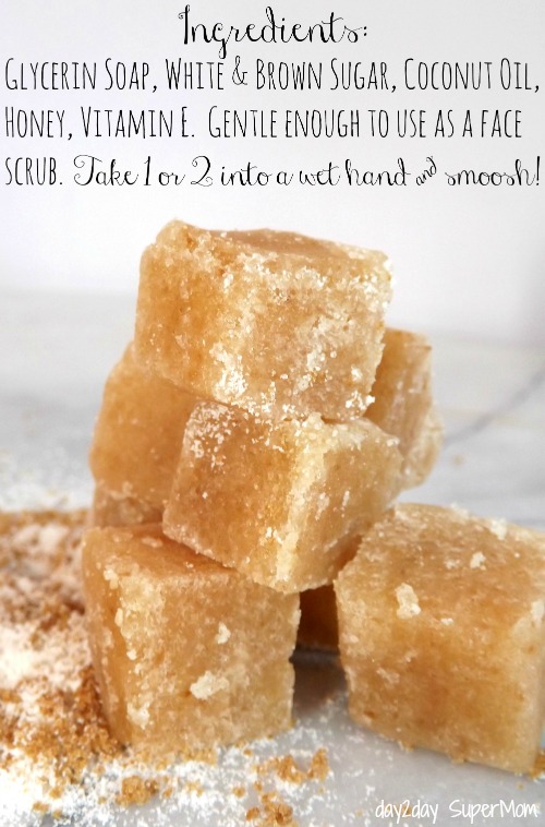 double sugar scrub cubes with honey, crafts