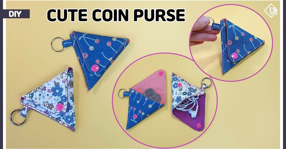 How to Make a Cute DIY Triangle Pouch For Coins, Earphones & More | Upstyle