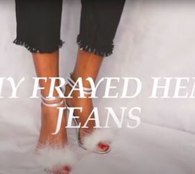 DIY Frayed Hem Jeans