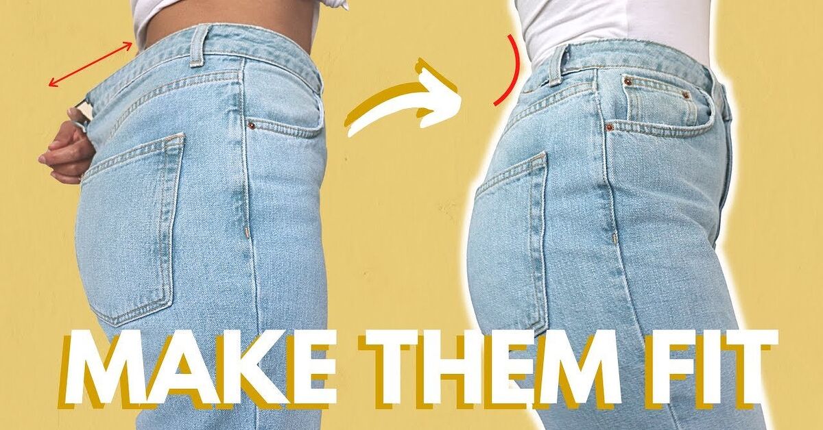 Taking Jeans at the Waist: How to Make a Pants Waist Smaller Hack | Upstyle