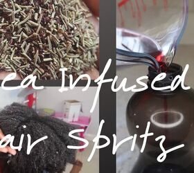 How to Make Detangling Hair Spritz With Rosemary & Hibiscus Tea Upstyle