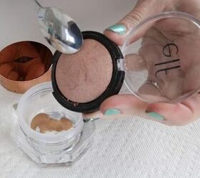 The brilliant reason why she decides to mix up her old makeup in a jar