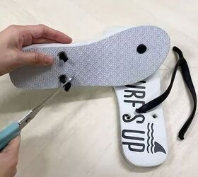 Cut the straps off your flip-flops so you can continue wearing them in the fall