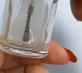 She mixes cornstarch and nail polish to get really beautiful nails