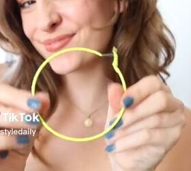 Put a hoop earring under your dress—then pull this part through