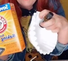 We just solved one of the most unpleasant of wardrobe problems by putting baking soda in a coffee filter (you're welcome!)