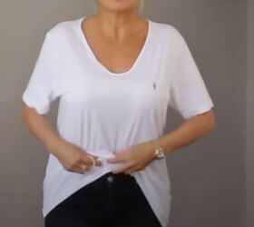 This hack will make those oversized t-shirts look so much more flattering on you