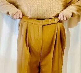 She turned these big bulky trousers into something we were NOT expecting