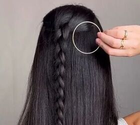 Why adding a bangle to this easy half-up idea makes it simply sensational