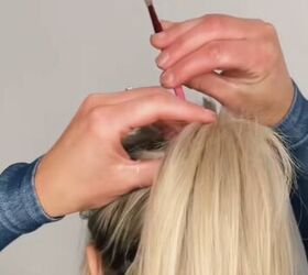 The brilliant reason she stuck a makeup brush in her hair (and why you should, too!)