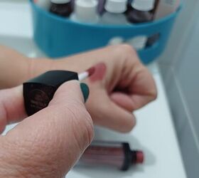 Instead of putting lipstick on your lips, put it on the back of your hand