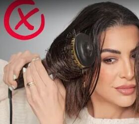 Stop twisting your hair around your brush like this