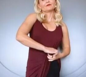 Why she's wrapping a hair tie under her maxi dress