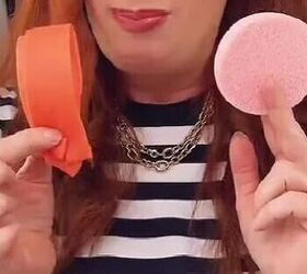 She rubs this piece of foam on her shirt for a very good reason