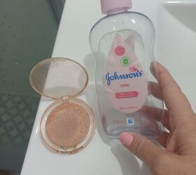 Mix broken bronzer with baby oil before you throw it away