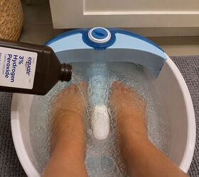 She soaked her feet in hydrogen peroxide... then couldn't believe what happened next