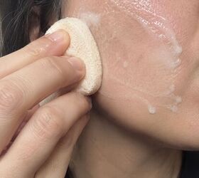 Milk shows up in two of her three skincare steps