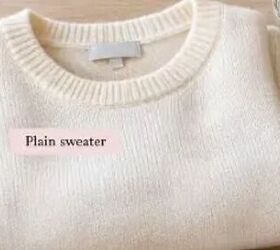 Give a plain sweater an elegant upgrade with a needle and a handful of pearls