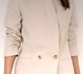 Button your blazer and wear it as the top, not just a layer