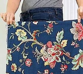 She customized old jeans with fabric cut-outs and didn't sew a single stitch