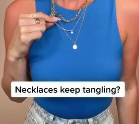 A clever trick to stop layered necklaces from twisting