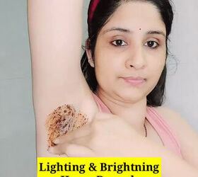 She rubs this on her underarms then waits before scrubbing it off